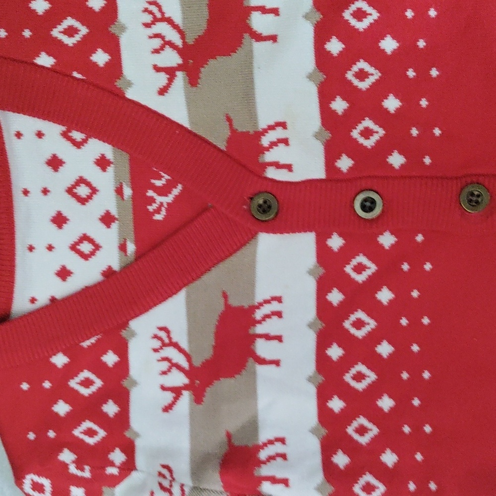 Red Rain deer Sweater Kids - Picture 3 of 4